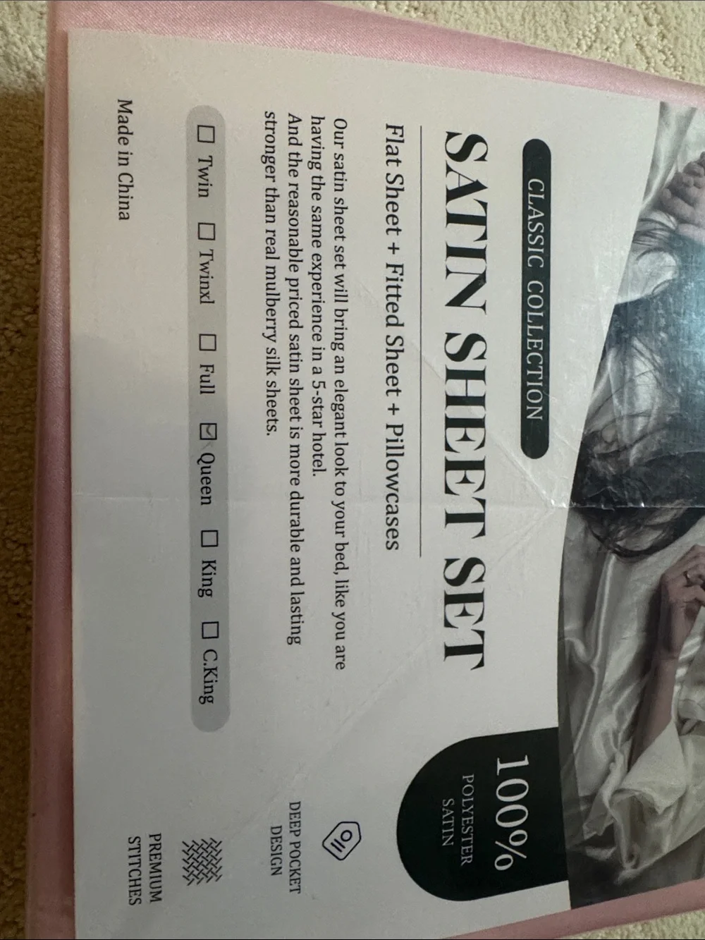 Love Satin Sheet Set - Soft Pink